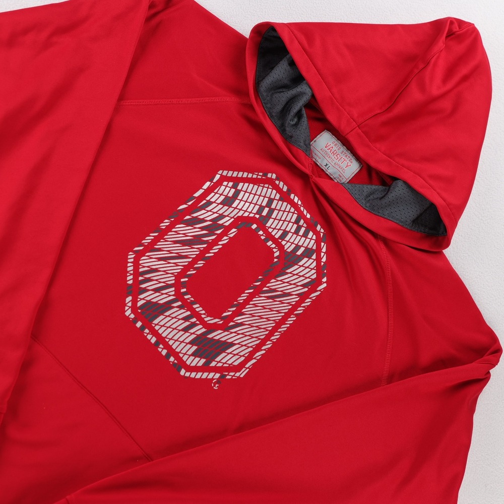 Ohio State Varsity Authentic‎ Apparel Mens XL Red Performance Hoodie OSU Logo